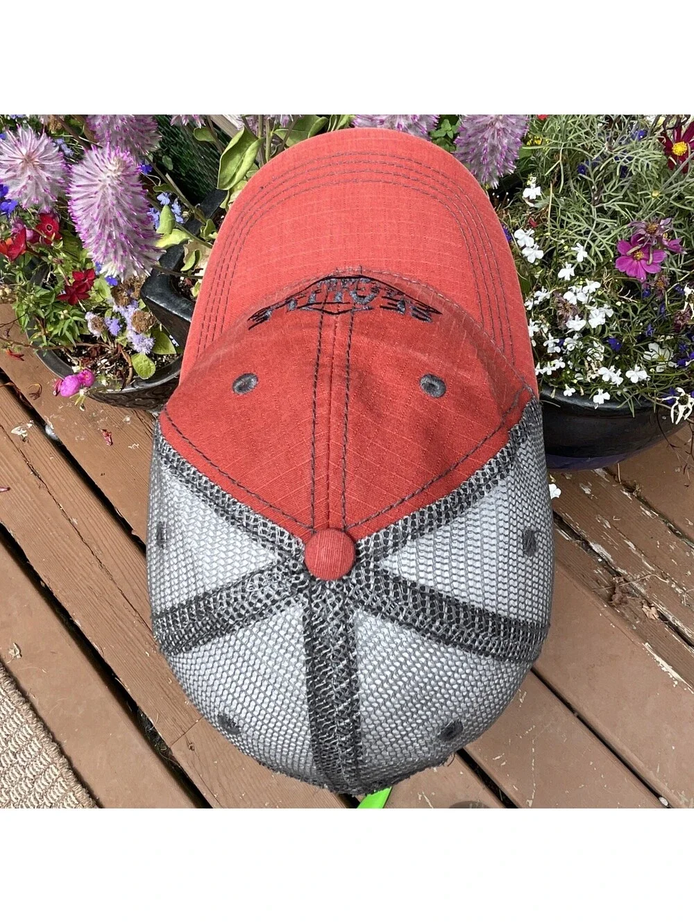 Seattle Washington Orange Gray Ripped Top Mesh Snapback Baseball Cap